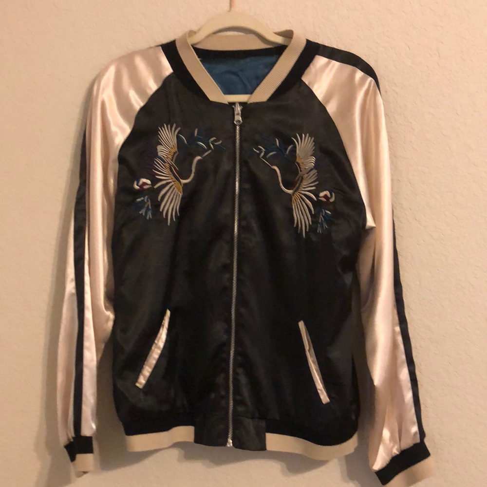 Satin Bomber Jacket - Reversible!